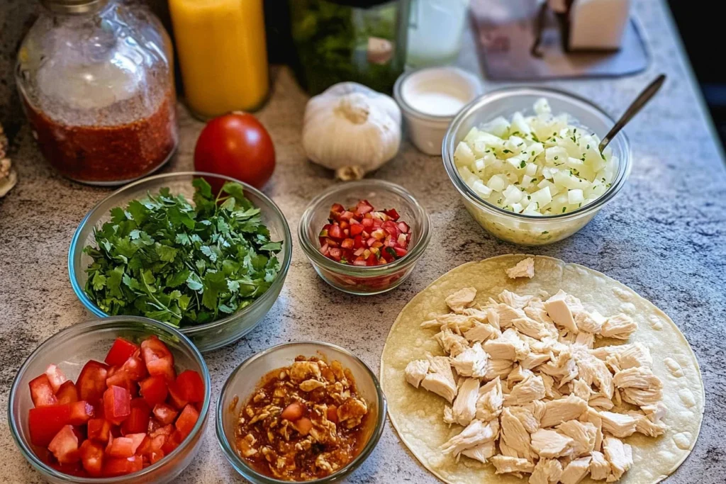 Preparing birria sauce with chilies, garlic, tomatoes, and spices.